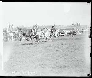 Calgary Prints: Pete Forester Competing in Rodeo
