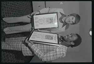 Praise Prints: Pete Rose and Archie Griffin Holding Their Awards