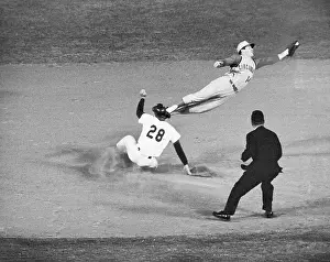 Pete Rose Leaping for Catch