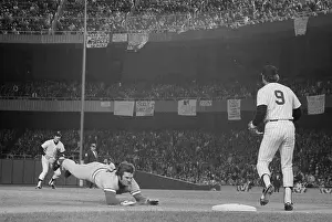 Pete Rose Sliding Into Third Base