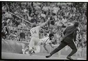 Pete Rose Trying to Tag Player