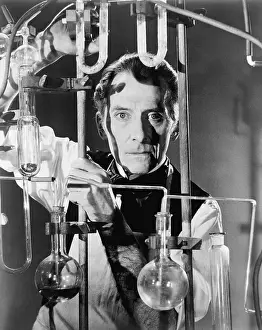 Flask Prints: Peter Cushing as Mad Scientist in Curse of Frankenstein