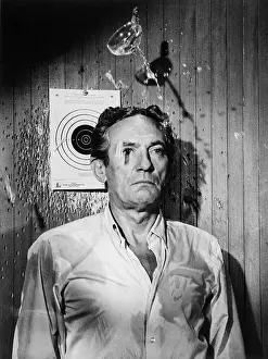 Peter Finch Getting Wine Glass Shot Off His Head