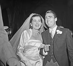 Peter Lawford with Patricia Kennedy on Wedding Day