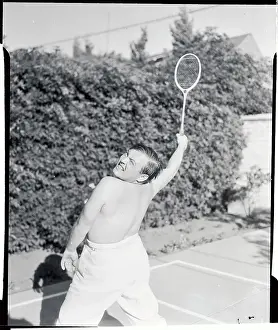 Peter Lorre Playing Badminton