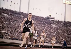 Peter Snell of New Zealand Winning 800 Meter Run