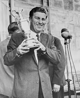 Andrews Prints: Peter Thomson Holding Trophy