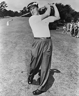 Peter Thomson Swinging His Golf Club