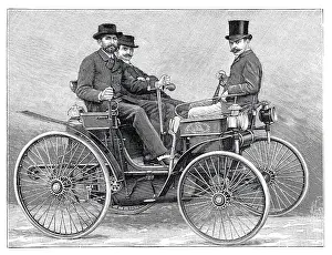 Peugeot vintage oldtimer car with motor Daimler 1892