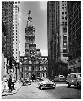 Philadelphia City Hall Looking North On Broad Street
