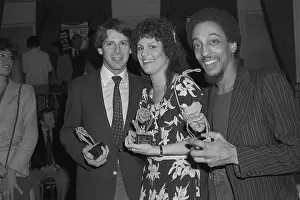 Philip Anglim, Lucie Arnaz, and Gregory Hines Holding Their Trophies