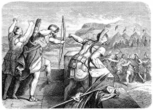 Fortified Wall Prints: Philip II of Macedon (382-336 BC) loses his right eye