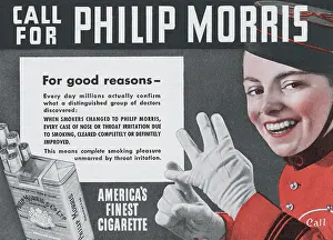 Color Print Prints: Call for Philip Morris Cigarette Advertisement
