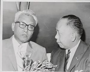 Carlos Pena Romulo Prints: Philippine Ambassador Meeting with Foreign Secretary Felixberto Serrano