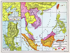 Prints of Color map illustration showing the Philippines and the Eastern Coast of Asia in 1900, published in 1920 Discover the World in Maps: Past, Present, and Beyond: Philippines And Eastern Coast Of Asia, 1900