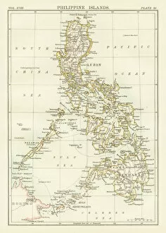Images Dated 3rd October 2017: Philippines map 1885