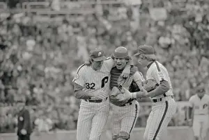 Phillies Players Celebrating Victory