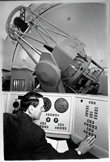 Phillip Cottrell at Control Console of Telescope
