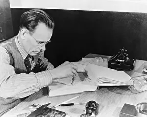 Electronic Prints: Philo Farnsworth Drawing Diagram