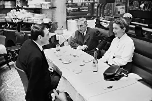 Philosophers Sartre, De Beauvoir, and Director Lanzmann Dining