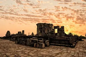 Phnom Bakheng famous place for sunset near angkor wat at siem reap, cambodia