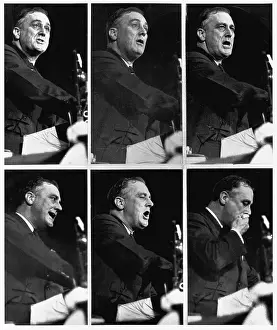 Photo Collage of Governor Roosevelt's Speech in New York
