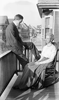 Couples Prints: Photo Of Couple Seated On Porch