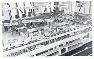 Flemington Prints: Photo Diagram of Courtroom for Bruno Hauptman Trial