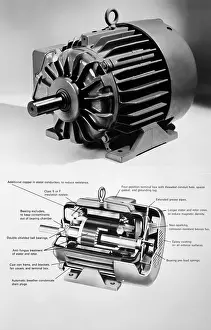 Efficiency Prints: Photo and Diagram of Electric Motor