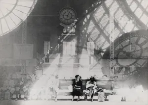 photo montage original penn station 1950s