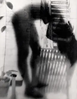 Photo Montage of Woman Getting Undressed in the 1950's