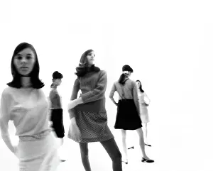 Photo Montage of Young Women's Fashion in 1964