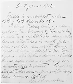 Photo of Roald Amundsen's Note in Rock Cairn