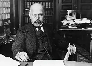 Prints of (Original Caption). Professor Walther Hermann von Nernst (1864-1941) winner of 1920 Nobel Prize in Chemistry for his so-called third law of thermodynamics. Seated portrait photograph, undated Pioneers of Science: Photo Of Walther Hermann Von Nerst