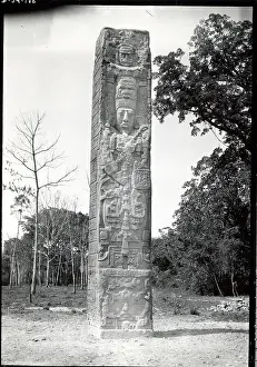Civilization Prints: Photograph Of Mayan Statue