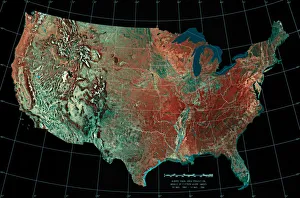 Images Dated 2nd September 2005: Photomosaic of the United States