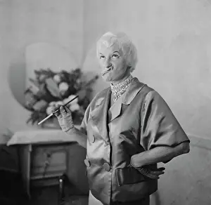Grimacing Prints: Phyllis Diller with Unusual Facial Expression