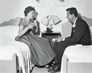 Phyllis Gates and Rock Hudson After Surprise Wedding