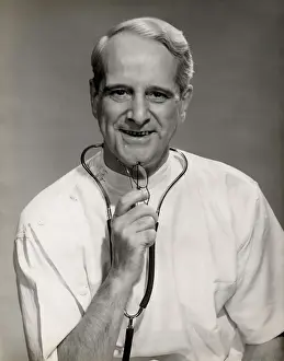 Physician with stethoscope