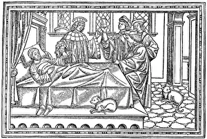 Diagnosis Prints: Four Physicians Visiting a Patient