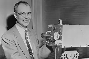 Physicist with Infrared Camera