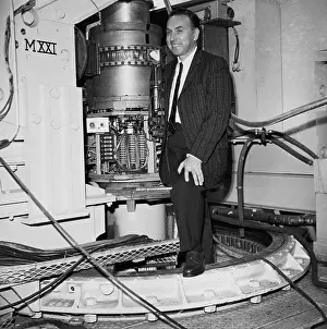 Stanford Prints: Physicist Robert Hofstadter in Laboratory