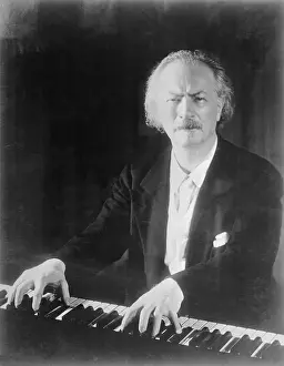 Pianist and Composer Ignacy Paderewski at Piano