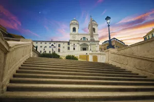 Images Dated 6th December 2016: Piazza di Spagna at sunset