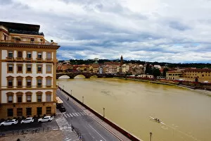 Images Dated 20th June 2016: Piazza Ognissanti and Arno River, Florence, Italy