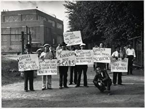 Picketing Prints: Picketers with Anti-Peaceful Signs