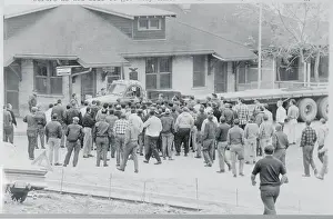 Youngstown Prints: Picketers Blocking a Truck