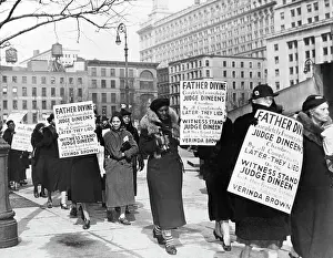 Picketing Prints: Picketers Defending Father Divine