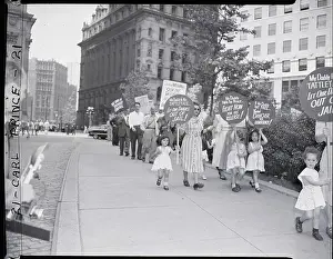 Picketers Protesting Hiss Trial