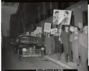 Genocide Prints: Pickets Outside Of Soviet Headquarters